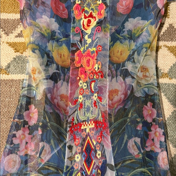 Johnny Was Multicolor Floral Maxi Dress - Picture 5 of 11